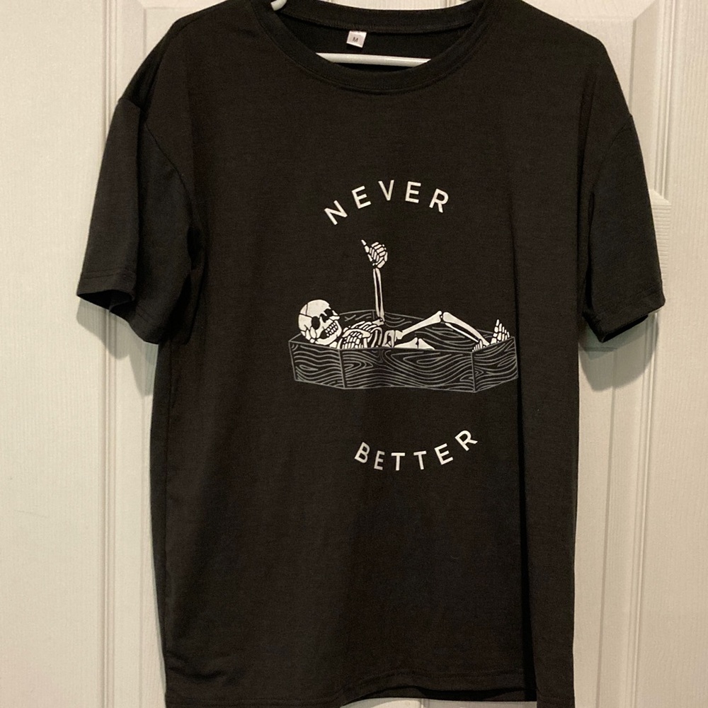 Never Better Black Graphic Tee